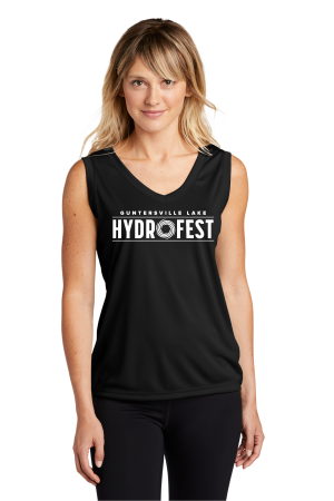 Black Polyester Women's Sleeveless Hydrofest